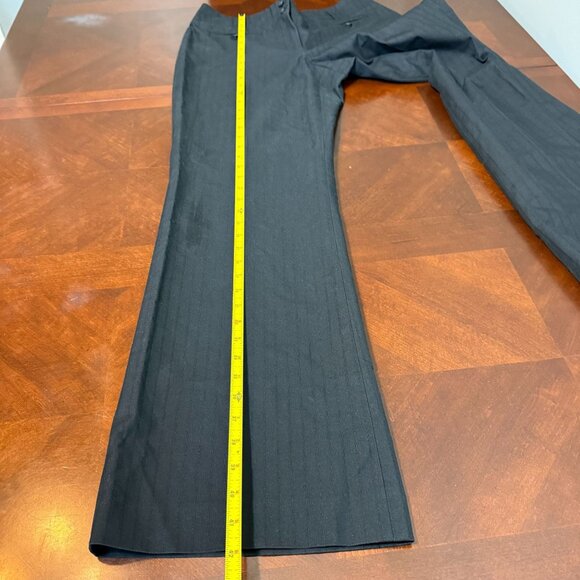 Ann Taylor Womens Black Pinstripe Dress Pants Size 8 Made In Turkey - Picture 7 of 9